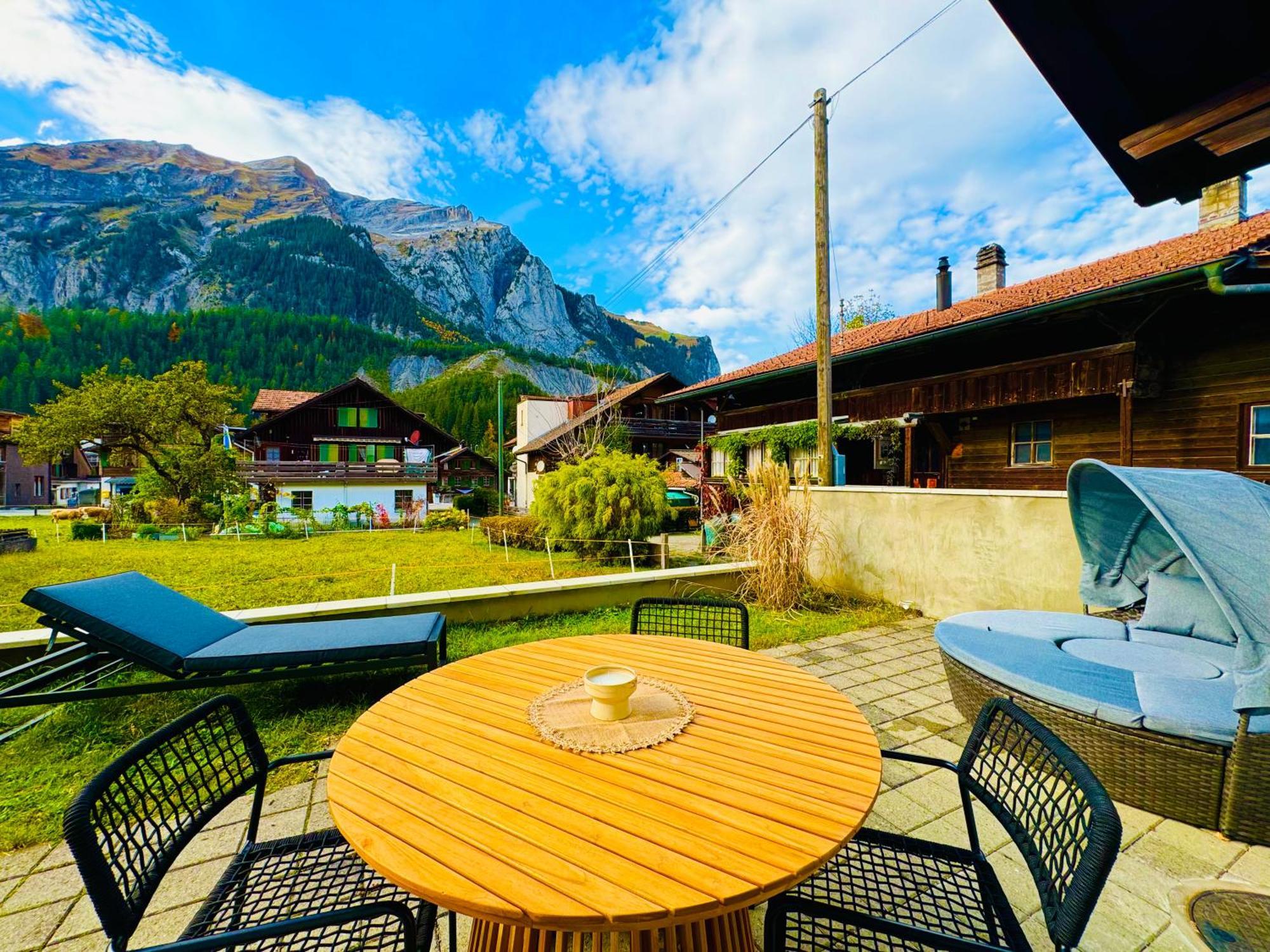 Apartmán Cute & Cozy Oasis, Private Afternoon Sun Terrace Kandersteg Exteriér fotografie